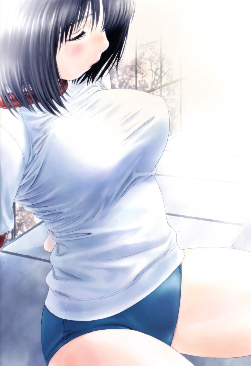 buruma, gym_uniform, kobayashi_hiyoko, okusama_wa_joshi_kosei, onohara_asami, scanning_resolution