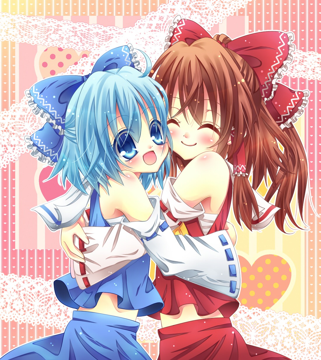 cirno, hakurei_reimu, momomiya_mion, touhou