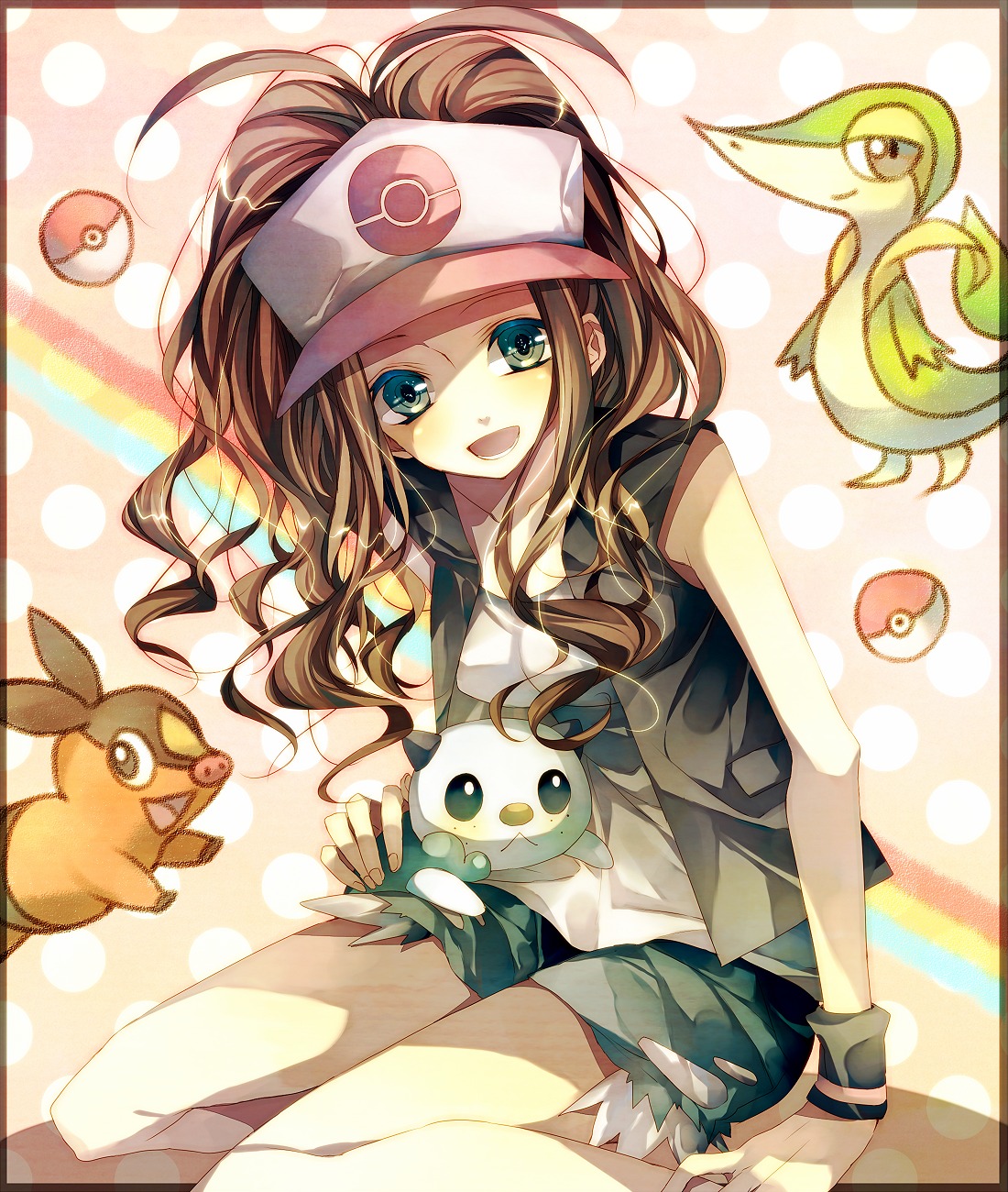 oshawott, pokemon, pokemon_bw, snivy, tepig, touko_(pokemon), tsukioka_tsukiho