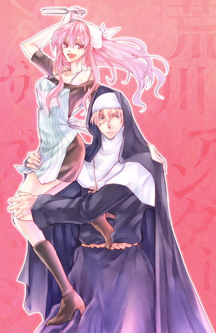 arakawa_under_the_bridge, crossdress, itsuki_ogimoto, maria_(arakawa), nun, sister_(arakawa)