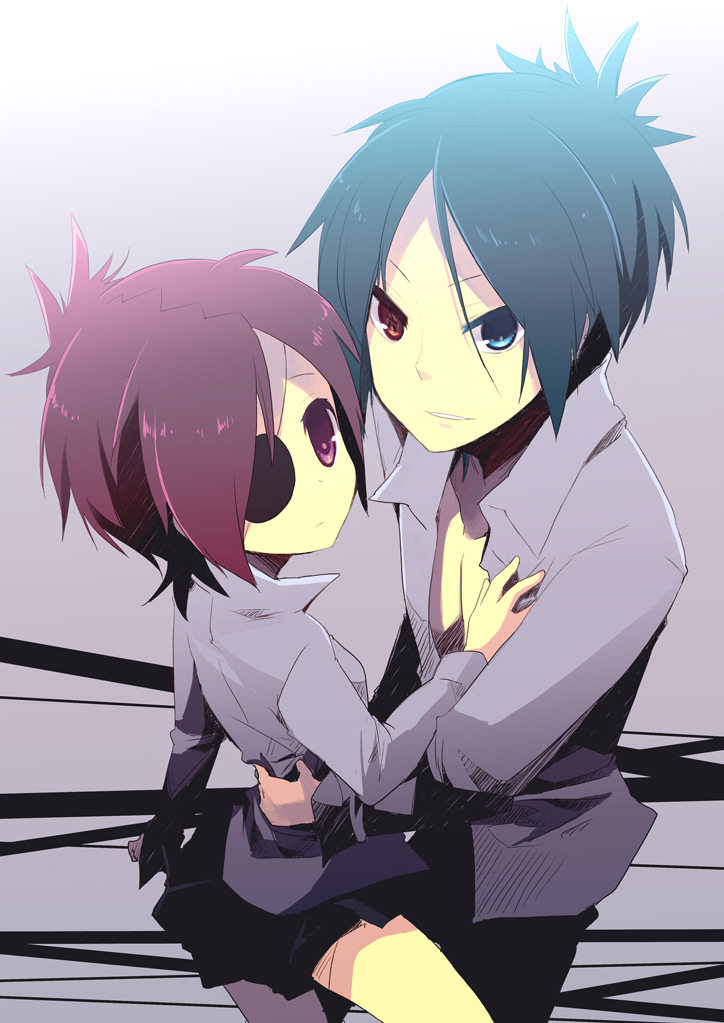 chrome_dokuro, eyepatch, heterochromia, katekyo_hitman_reborn!, rokudou_mukuro, yunoki_gao