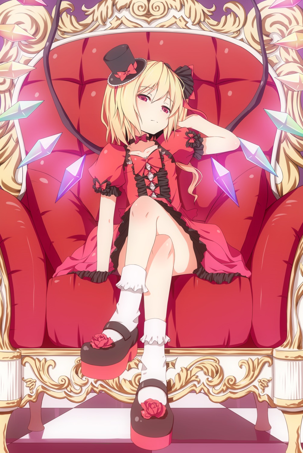 d2c, dress, flandre_scarlet, lolita_fashion, touhou, wings