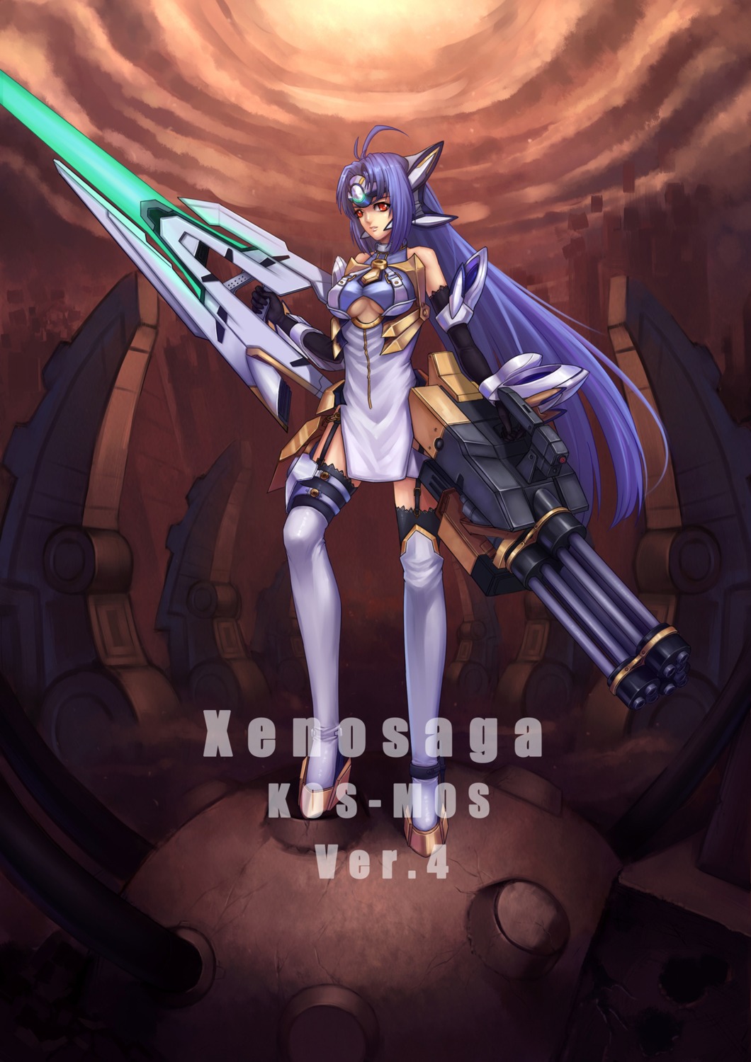corvus_corax, kos-mos, thighhighs, xenosaga