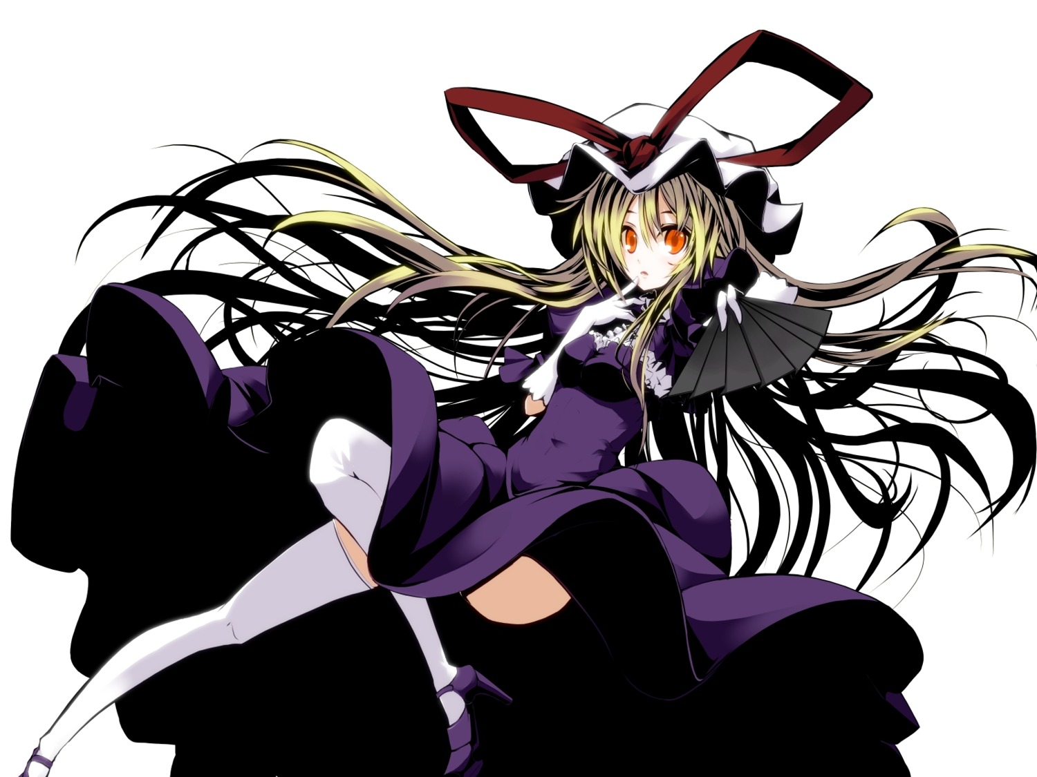 beshi, thighhighs, touhou, wallpaper, yakumo_yukari