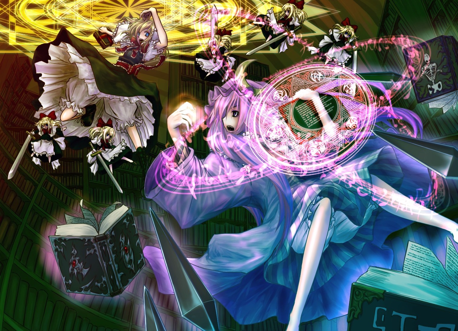 alice_margatroid, beshi, bloomers, patchouli_knowledge, touhou