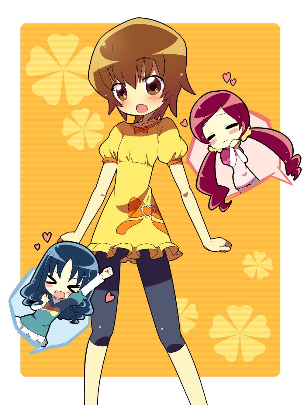 hanasaki_tsubomi, heartcatch_precure!, kimoko, kurumi_erika, myoudouin_itsuki, precure