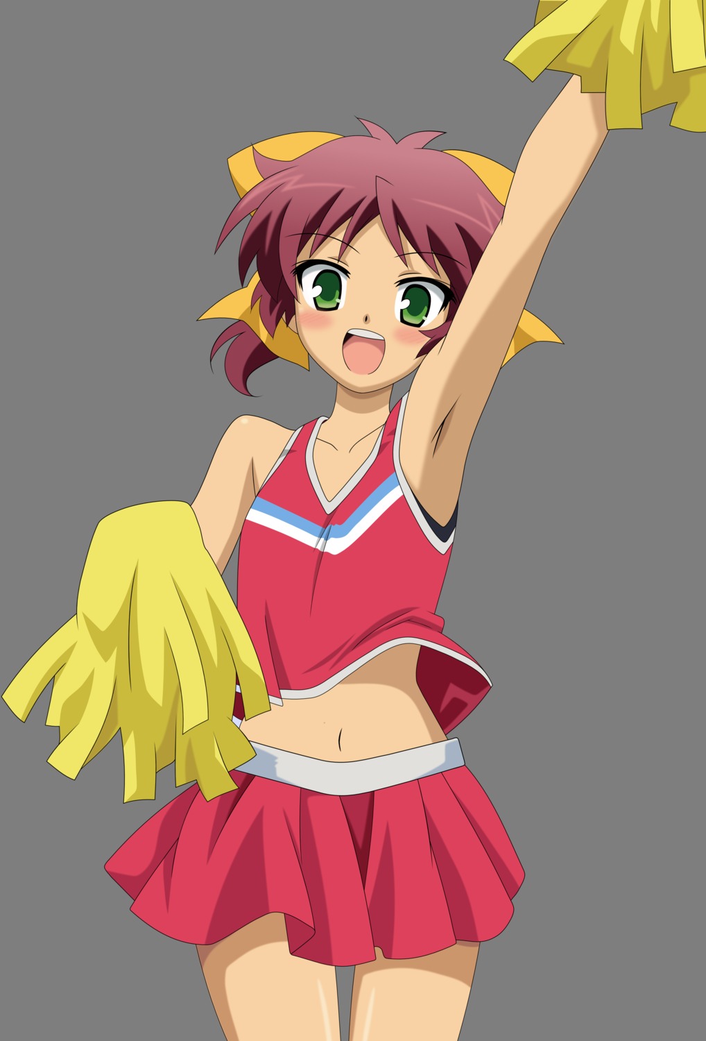 baka_to_test_to_shoukanjuu, cheerleader, shimada_minami, transparent_png, vector_trace