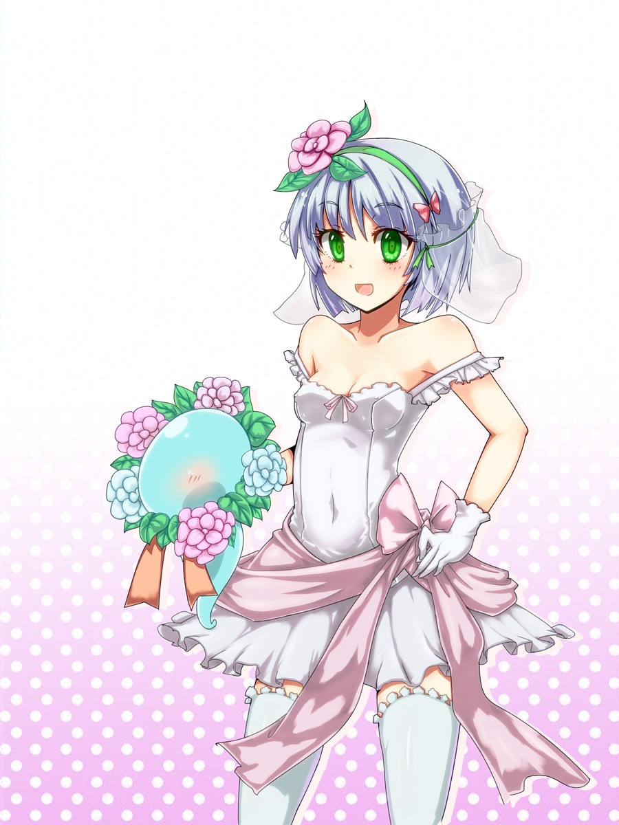 dress, konpaku_youmu, sumtj, touhou, wedding_dress