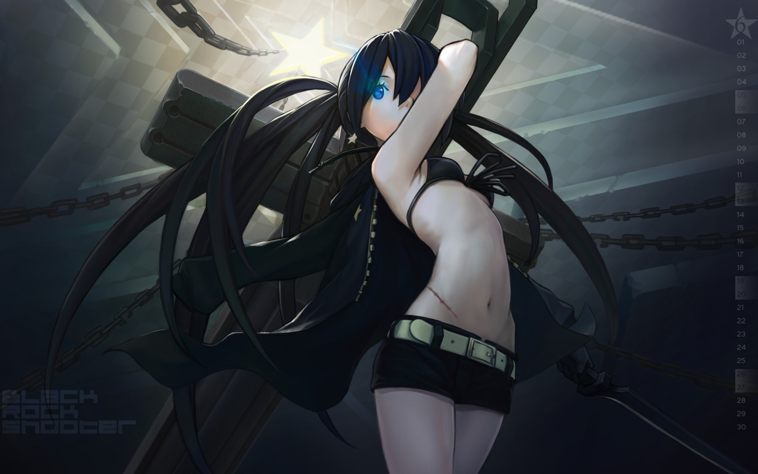 black_rock_shooter, black_rock_shooter_(character), nfb-zmc, vocaloid, wallpaper