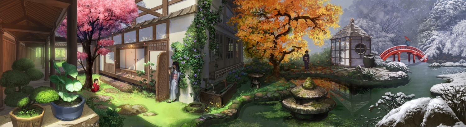 landscape, mugon, yukata