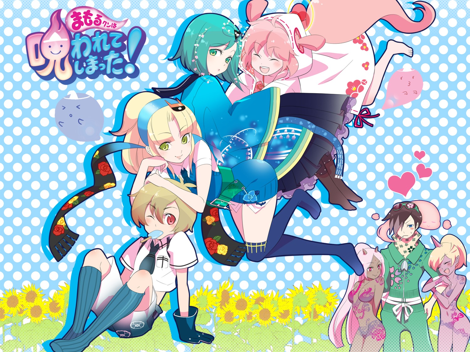 horns, mamoru-kun_wa_norowarete_shimatta, takayama_mizuki, tattoo, thighhighs, wallpaper