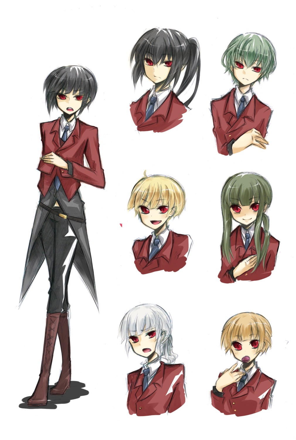 asmodeus, beelzebub, belphegor, genderswap, leviathan, lucifer, mammon, satan, tzaan, umineko_no_naku_koro_ni