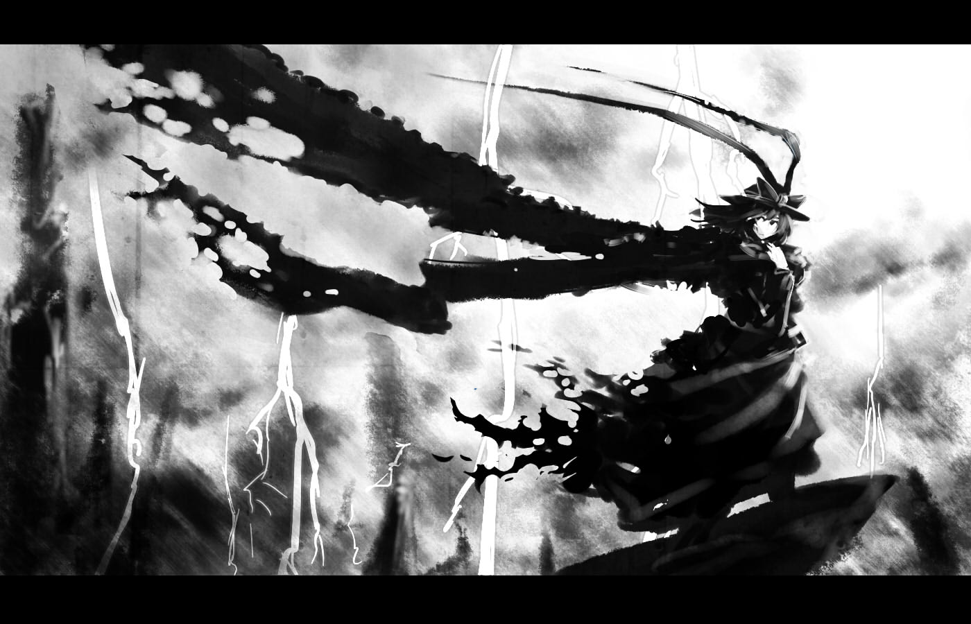bc, monochrome, nagae_iku, touhou