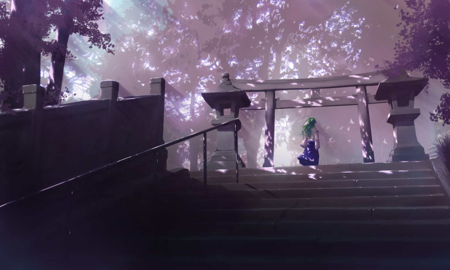 kochiya_sanae, landscape, totuka, touhou