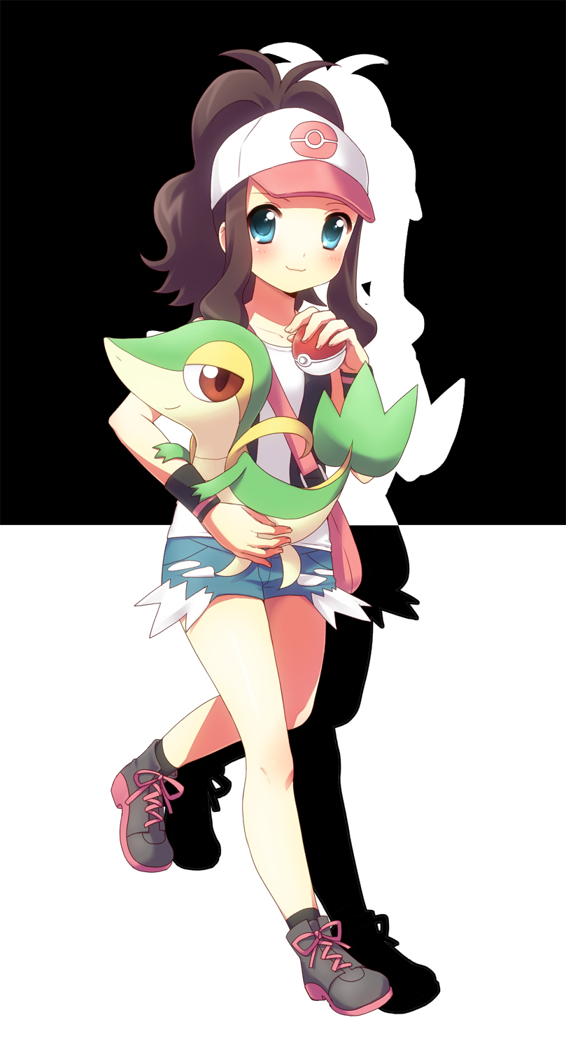 pokemon, pokemon_bw, snivy, touko_(pokemon), usashiro_mani
