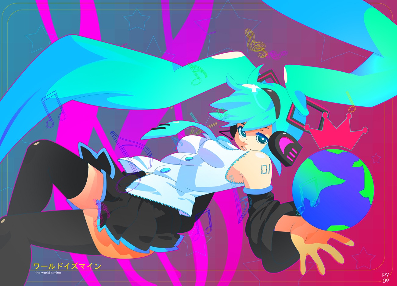 ashleigh_hetrick, hatsune_miku, thighhighs, vocaloid, world_is_mine_(vocaloid)