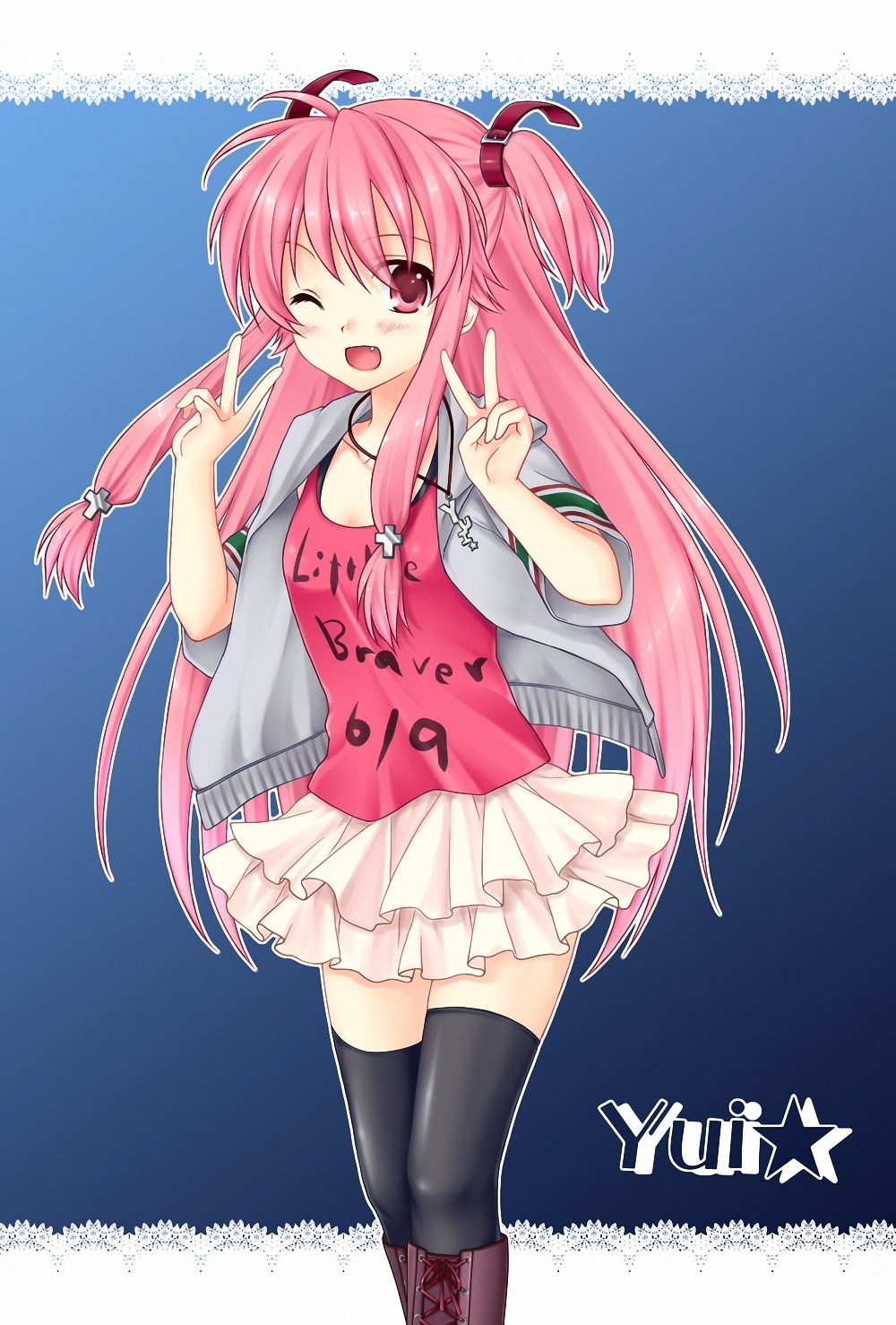 467, angel_beats!, thighhighs, yoshioka_yui