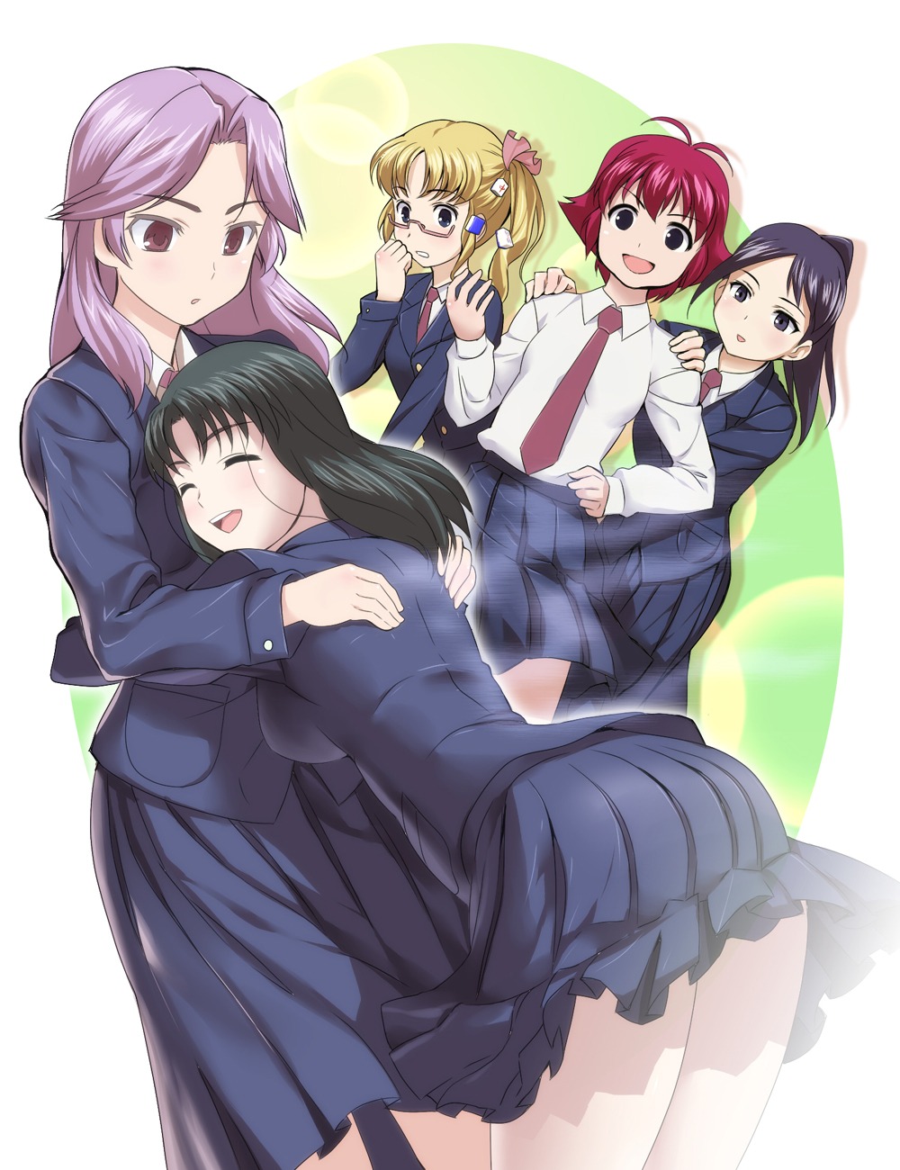 g-tetsu, kajiki_yumi, kanbara_satomi, saki, seifuku, senoo_kaori, touyoko_momoko, tsuyama_mutsuki