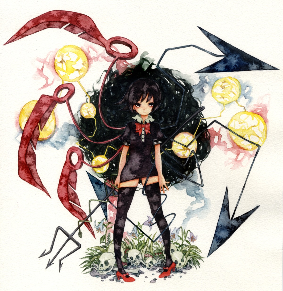 houjuu_nue, pinkxxxna, thighhighs, touhou