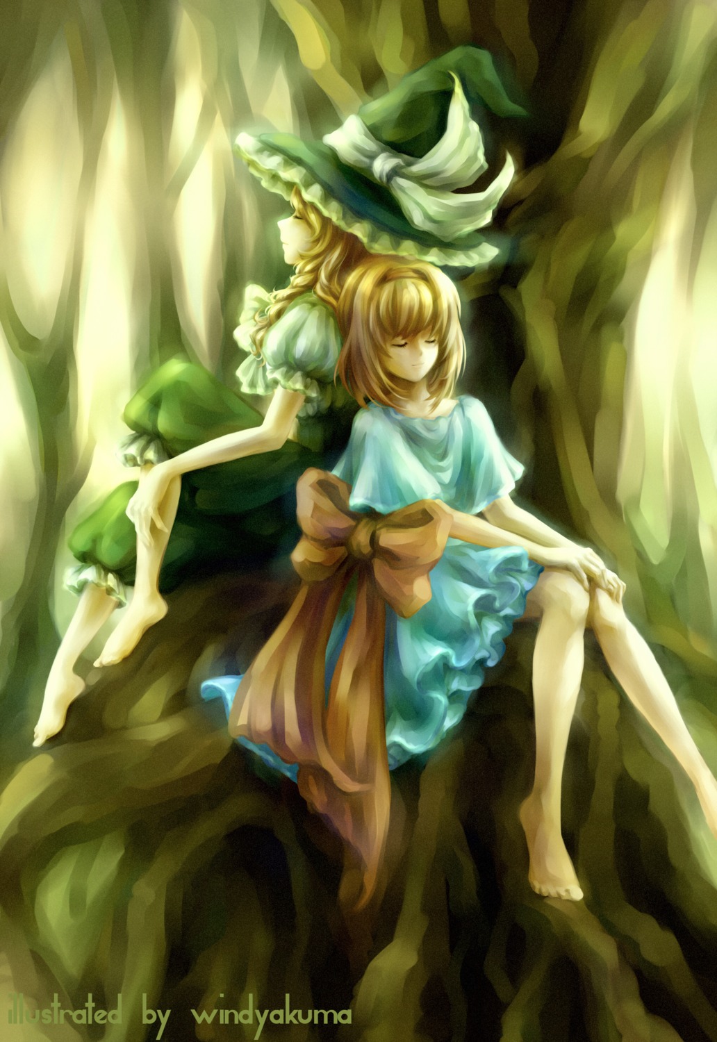 alice_margatroid, kirisame_marisa, touhou, windyakuma