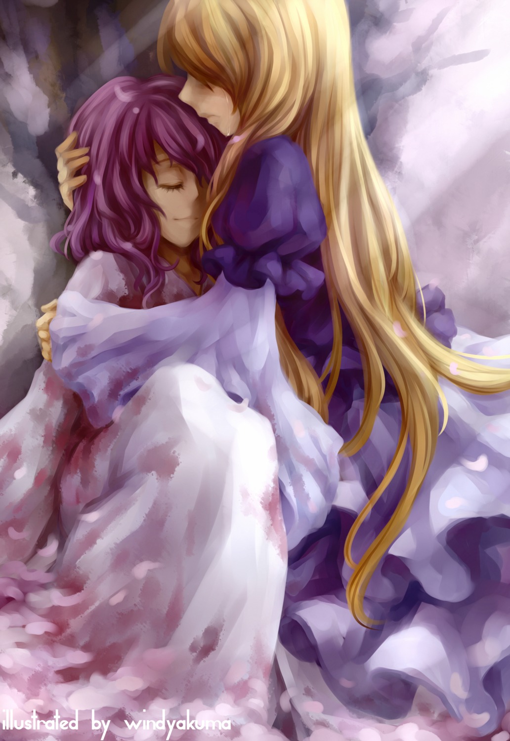 saigyouji_yuyuko, touhou, windyakuma, yakumo_yukari