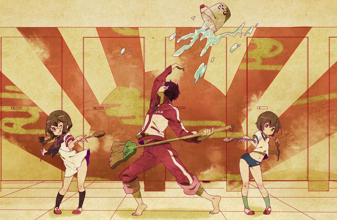 buruma, chima, durarara!!, gym_uniform, orihara_izaya, orihara_kururi, orihara_mairu, seifuku