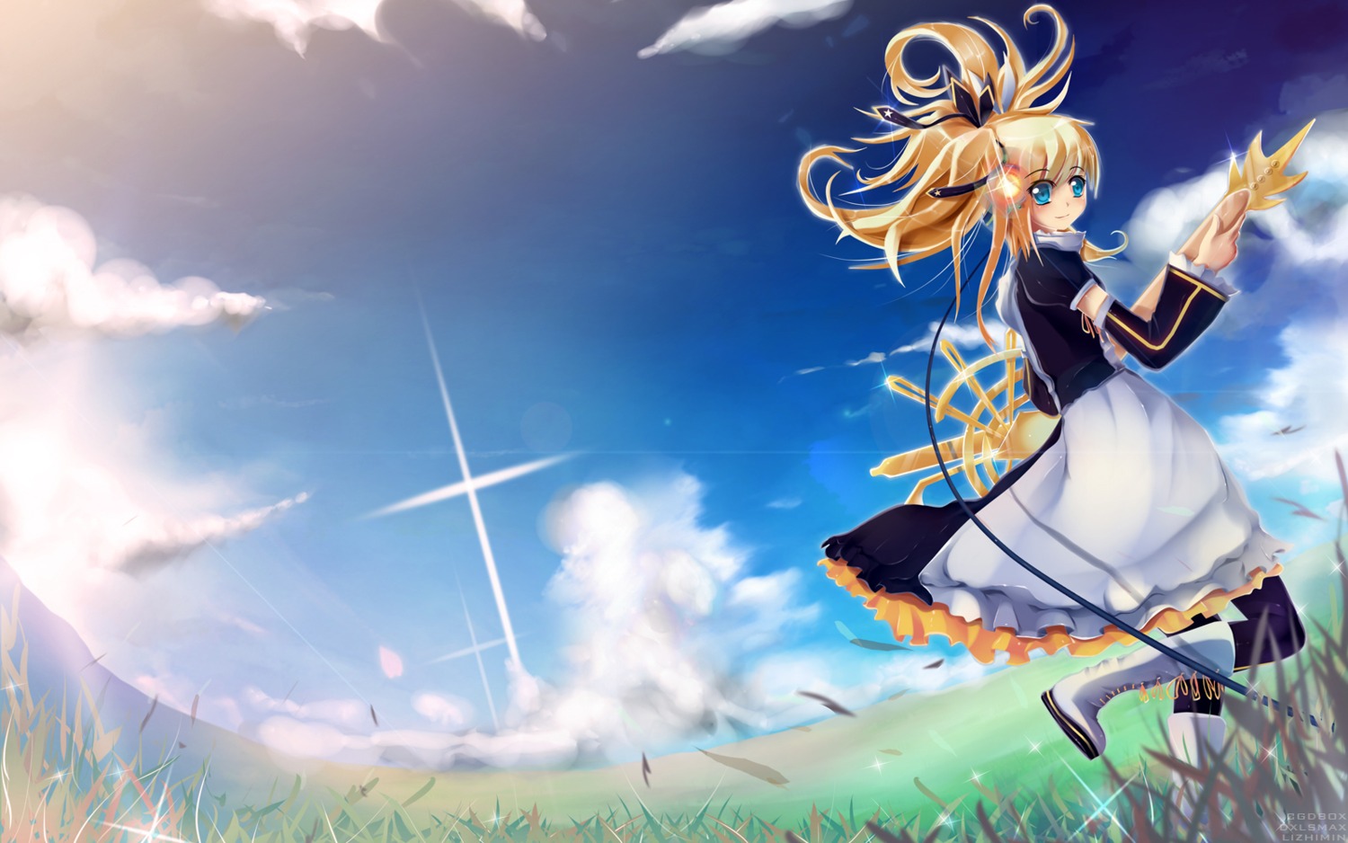 dxlsmax, kagamine_rin, meltdown_(vocaloid), vocaloid, wallpaper