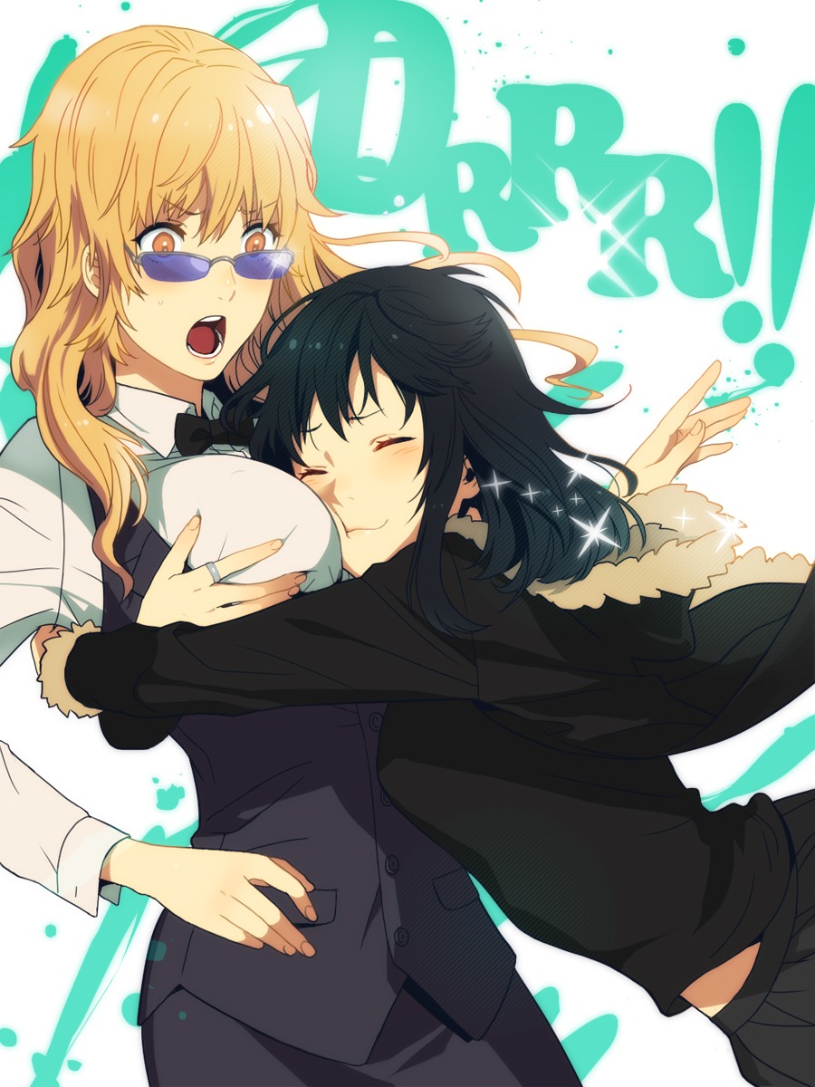 breast_grab, durarara!!, genderswap, heiwajima_shizuo, megane, orihara_izaya, sine