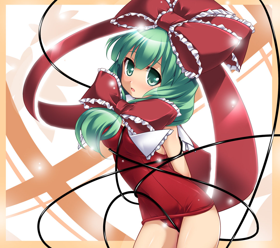 kagiyama_hina, katami_shinta, school_swimsuit, swimsuits, touhou