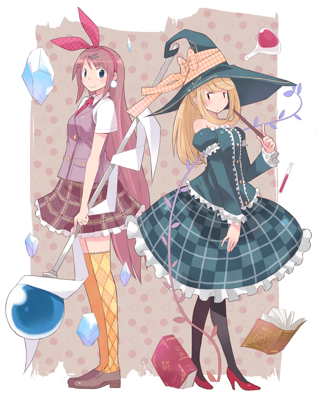 shiba_yuusuke, thighhighs, witch