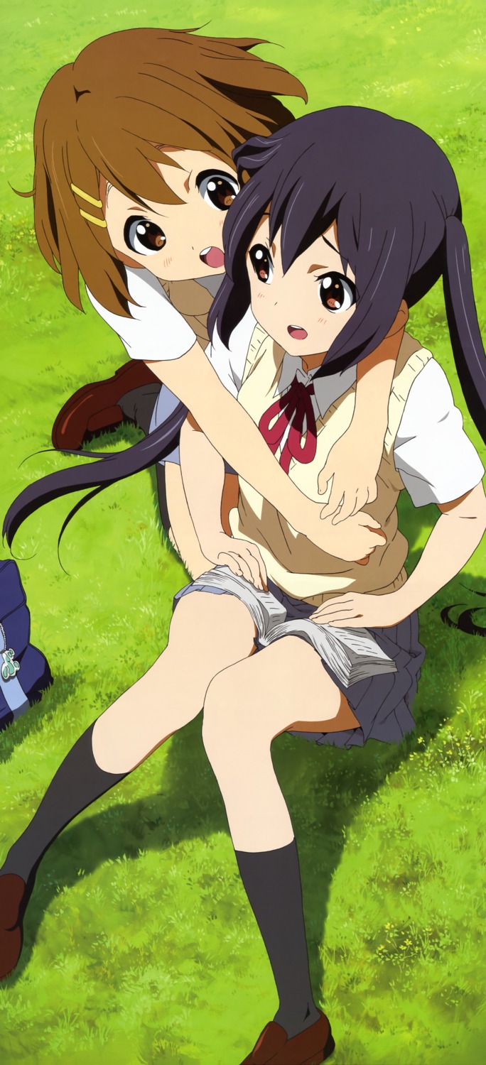 hirasawa_yui, k-on!, makita_masaya, nakano_azusa, seifuku