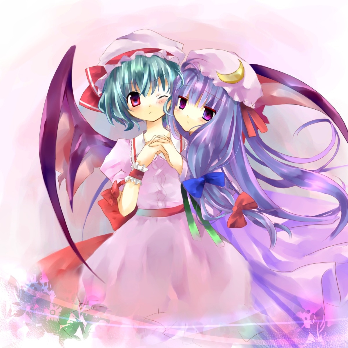 jin_rikuri, patchouli_knowledge, remilia_scarlet, touhou