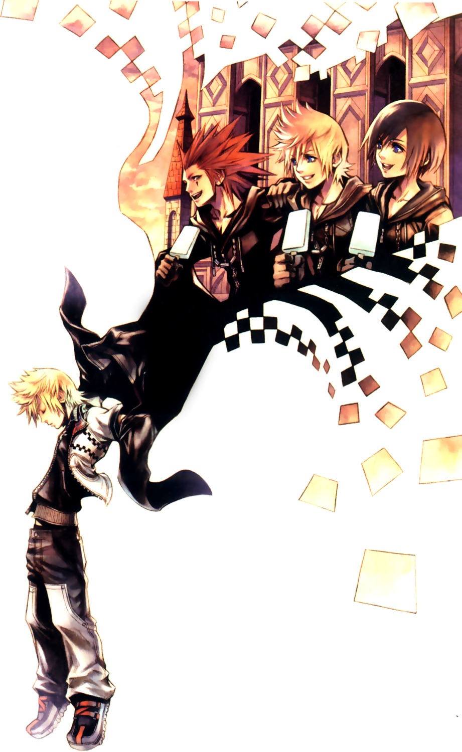 axel, kingdom_hearts, nomura_tetsuya, roxas, xion_(kingdom_hearts)