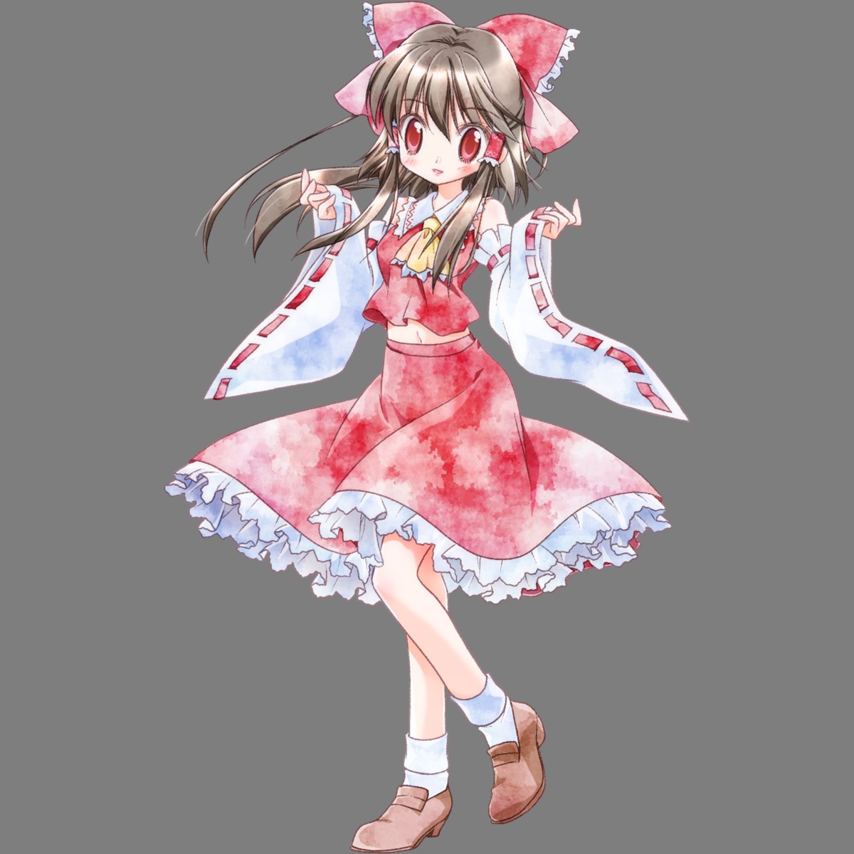 an_natsuki, hakurei_reimu, touhou, transparent_png