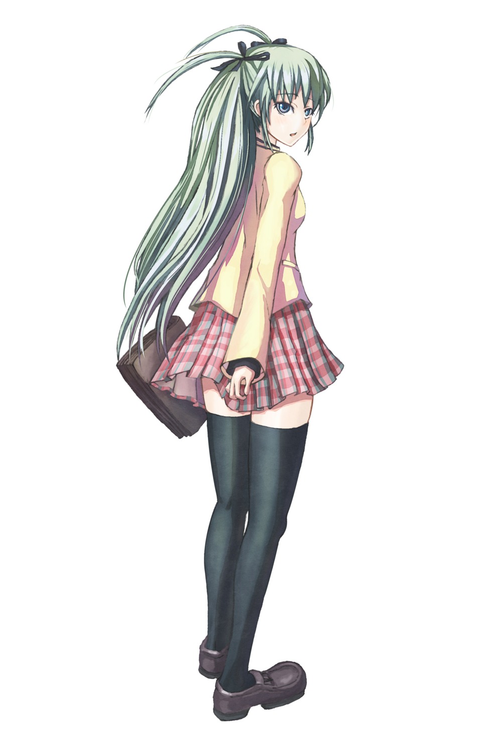 alice_carroll, aria, gotoo_(acqua), seifuku, thighhighs
