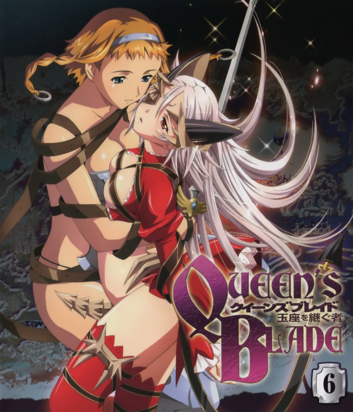 aldra, cleavage, leina, queen's_blade, thighhighs