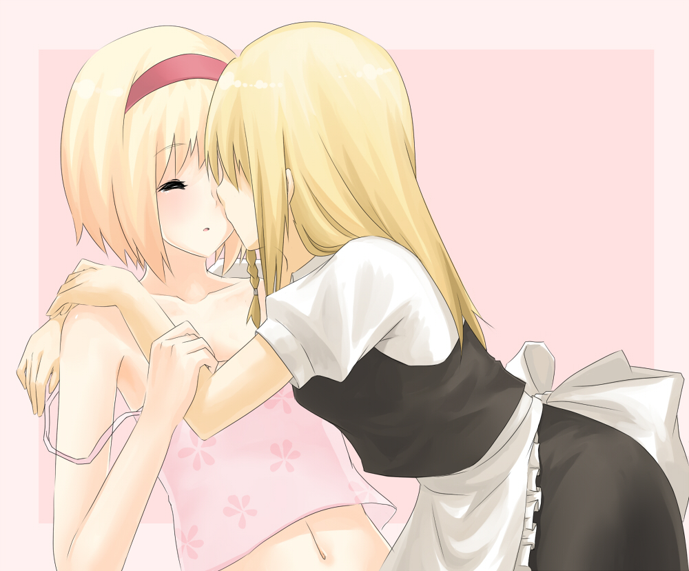 alice_margatroid, kirisame_marisa, seleca, touhou, yuri