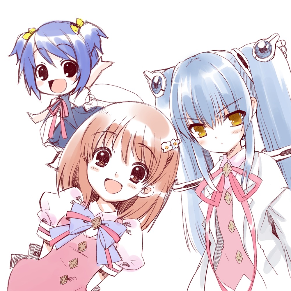 flyable_heart, hayakawa_megumi, inaba_yui, ito_noizi, kujou_kururi, seifuku, sketch