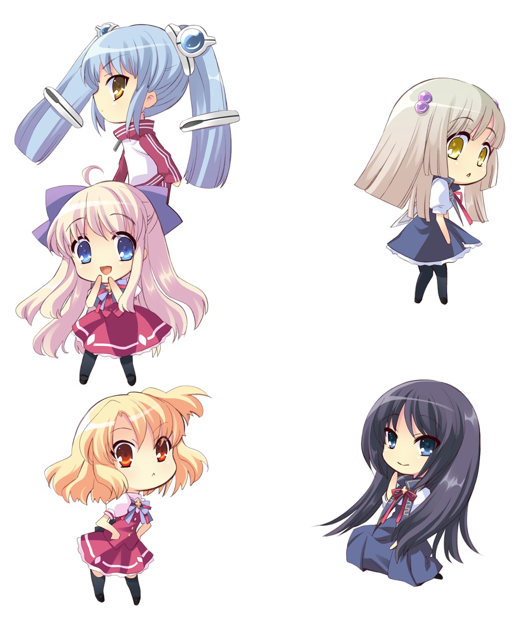 chibi, flyable_heart, ito_noizi, kujou_kururi, minase_sakurako, pantyhose, seifuku, shirasagi_mayuri