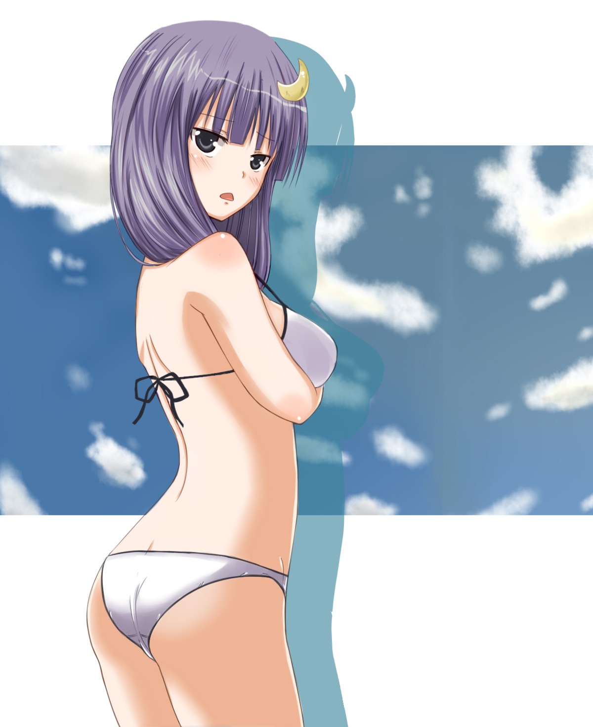bikini, patchouli_knowledge, rock_heart, swimsuits, touhou