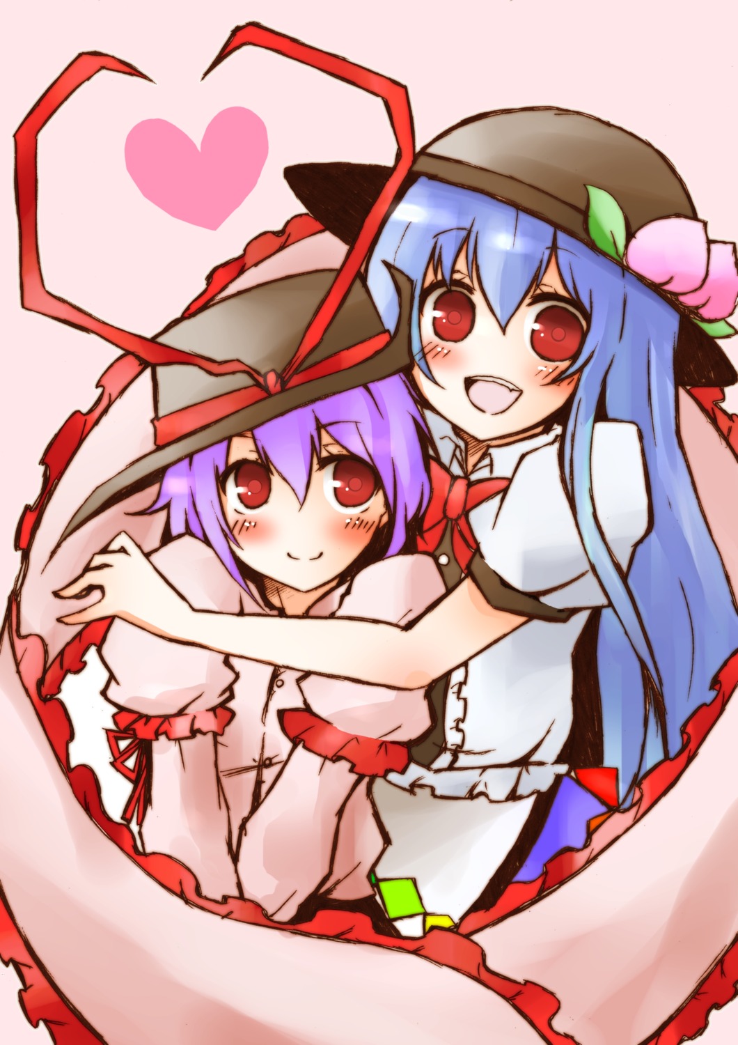 hinanawi_tenshi, nagae_iku, okannigeru, touhou