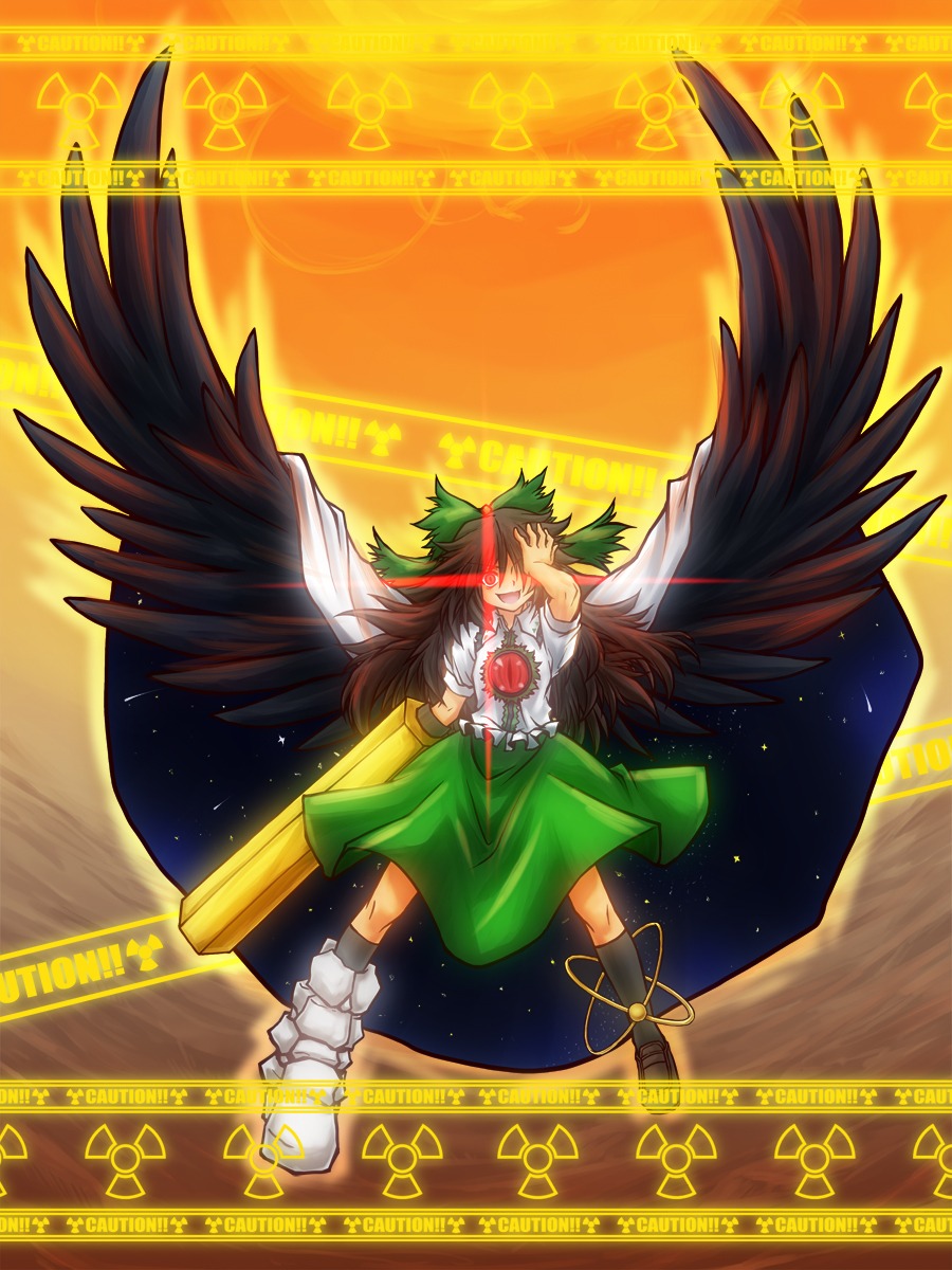 elehime, reiuji_utsuho, touhou, wings