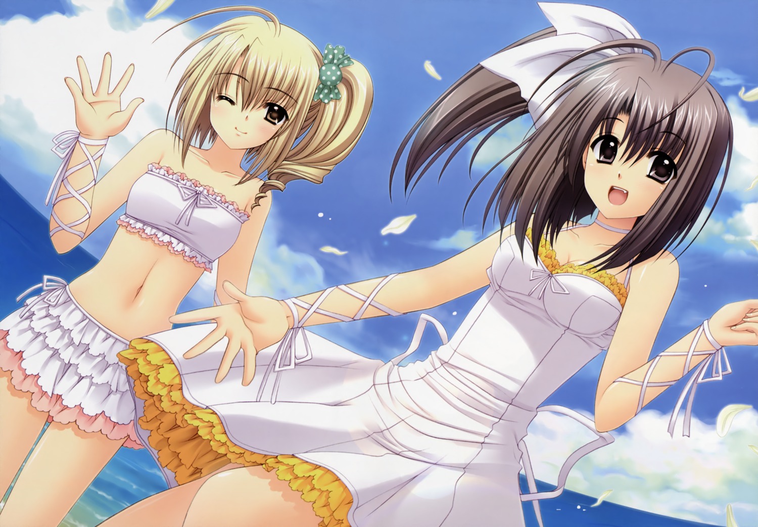 bikini, dress, kouda_ai, nishimata_aoi, ootori_naru, oretachi_ni_tsubasa_wa_nai, summer_dress, swimsuits