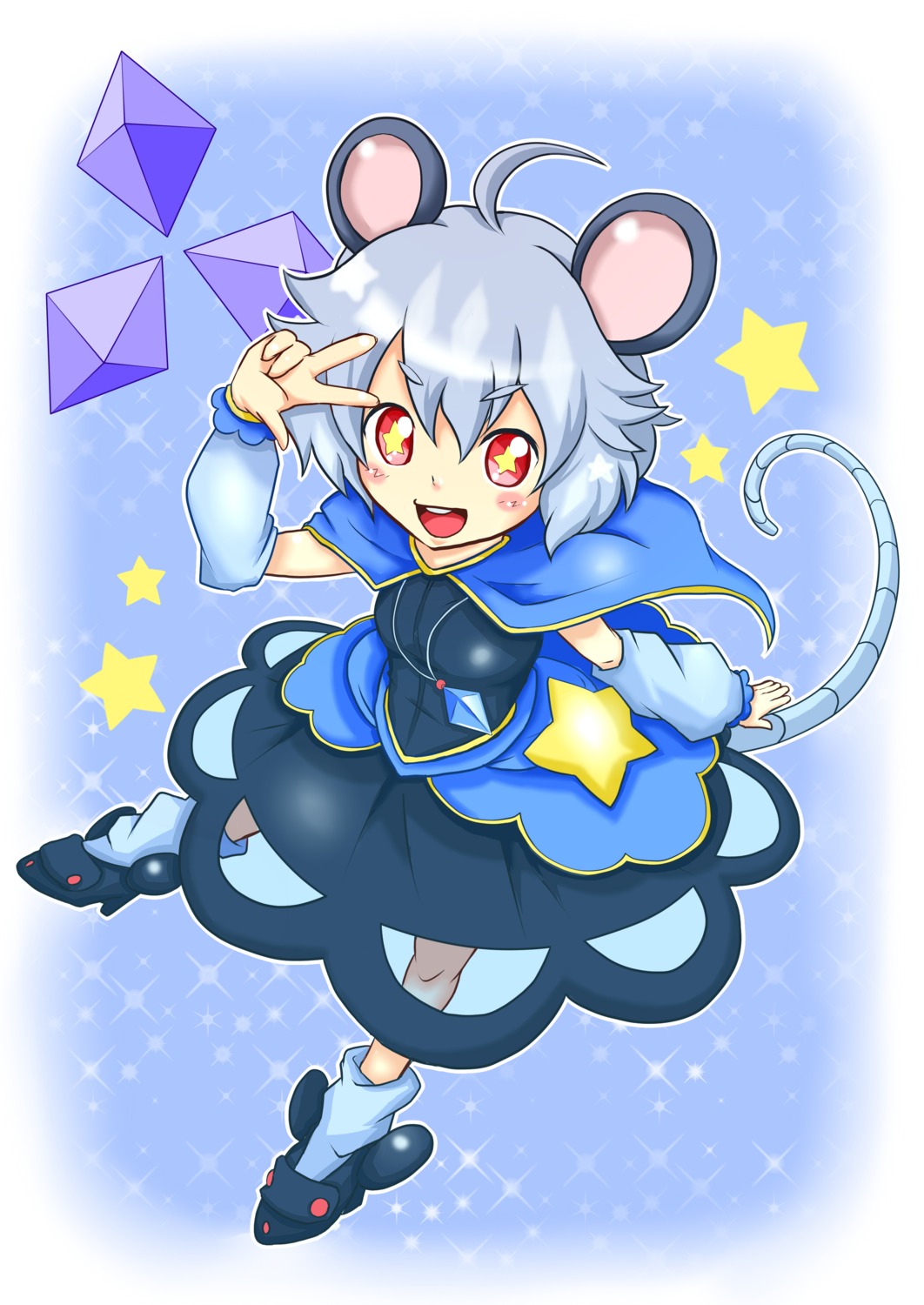 an, animal_ears, nazrin, tail, touhou