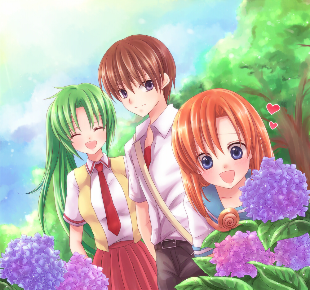 creamsoda, higurashi_no_naku_koro_ni, maebara_keiichi, ryuuguu_rena, sonozaki_mion