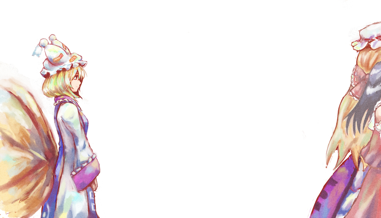 hakurei_reimu, kouzilow, touhou, yakumo_ran, yakumo_yukari