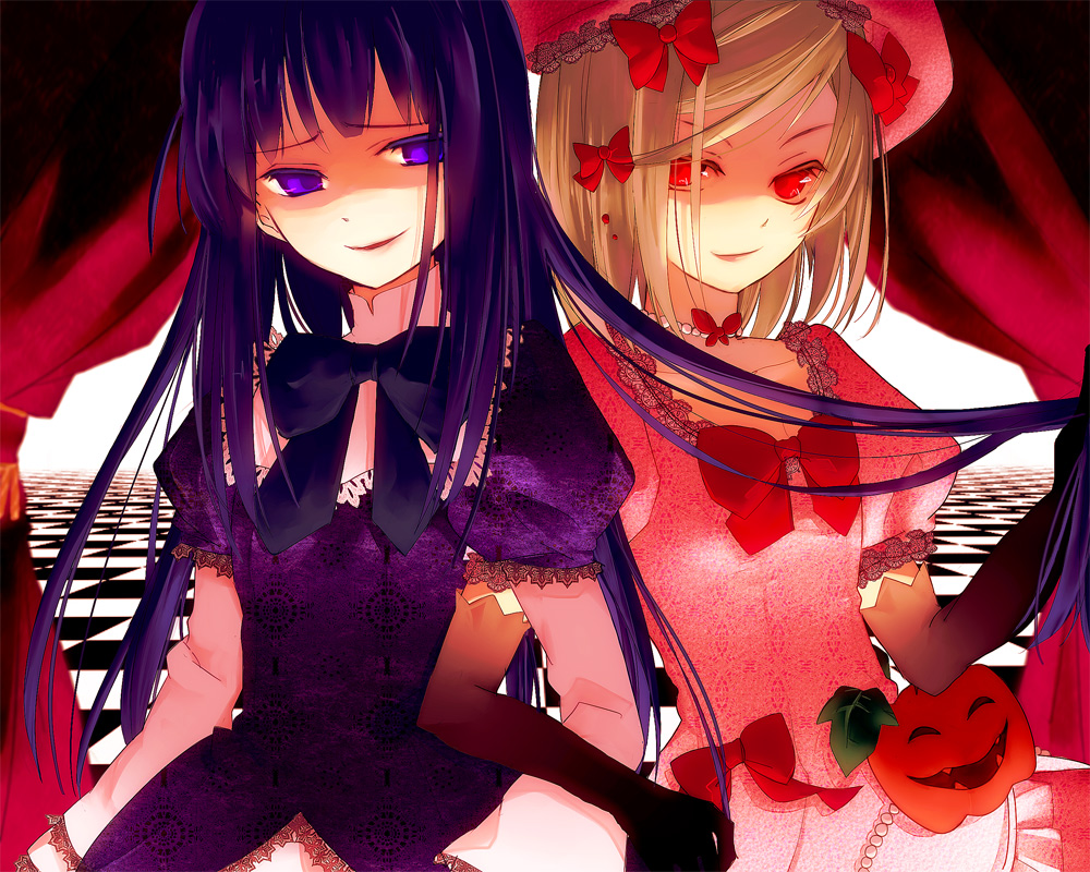 dress, frederica_bernkastel, lambdadelta, morphine, umineko_no_naku_koro_ni