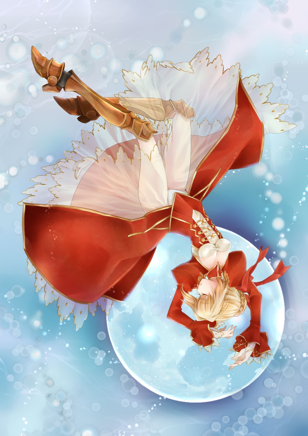 cleavage, dress, fate/extra, fate/stay_night, mijinkouka, nero_claudius_(fate), see_through