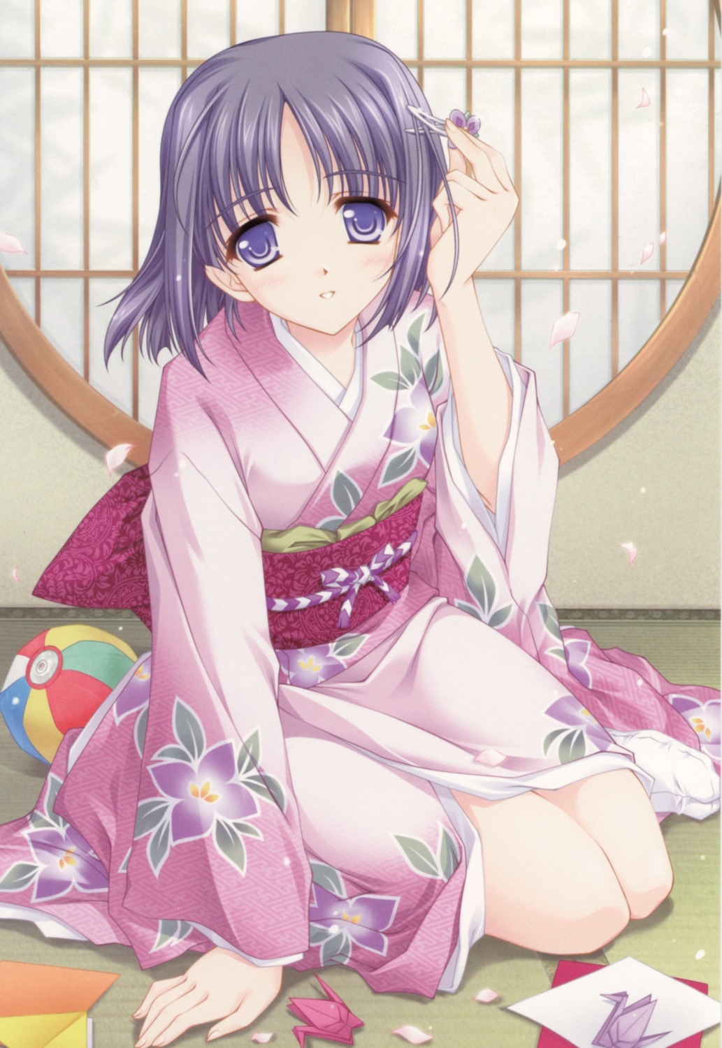 isawa_tae, kimono, lamune