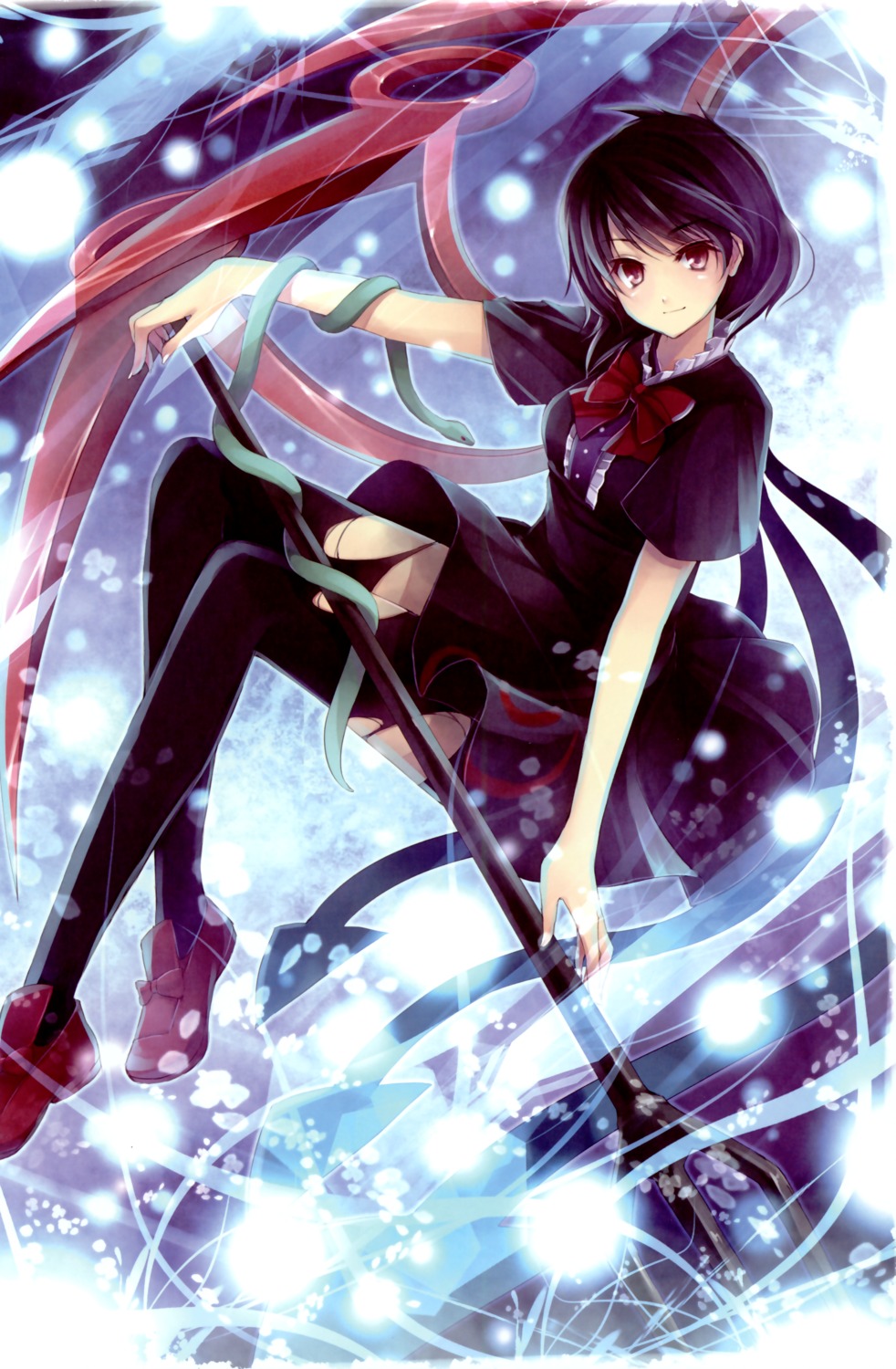 hagiwara_rin, houjuu_nue, pantyhose, torn_clothes, touhou, vita_(circle)